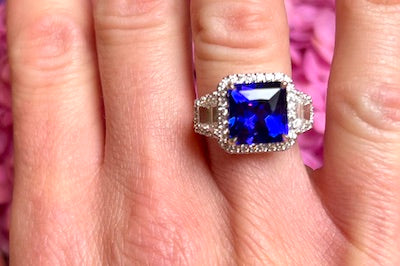 Tanzanite and Diamond Ring