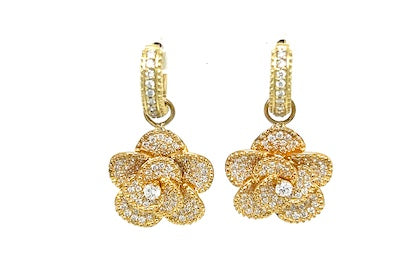 Camille Flower Charm Earrings