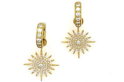 Small Starburst Charm Earrings