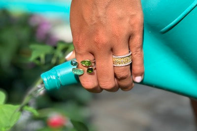 Tourmaline and Peridot Ring