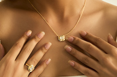 Gatsby Emerald Cut Pendant