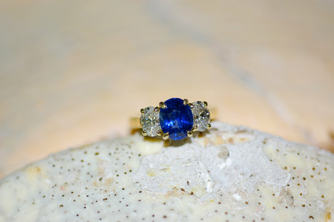Ceylon Sapphire and Diamond Ring