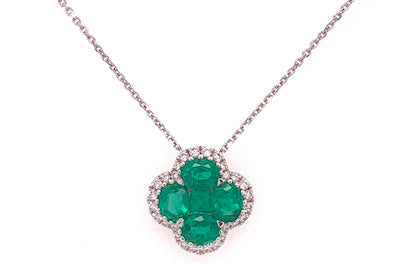 Emerald Clover Necklace