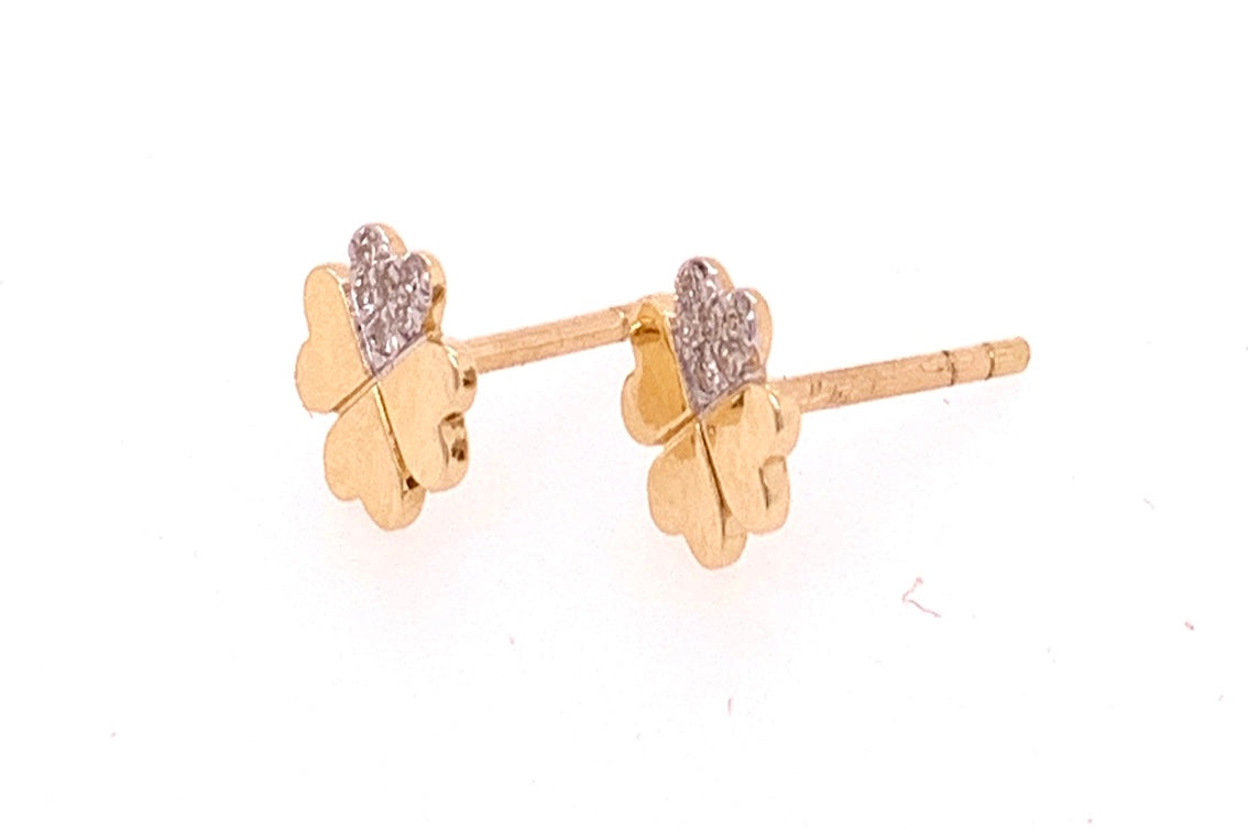 Lucky Four Leaf Clover Studs