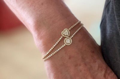 Round Cluster Tennis Bracelet
