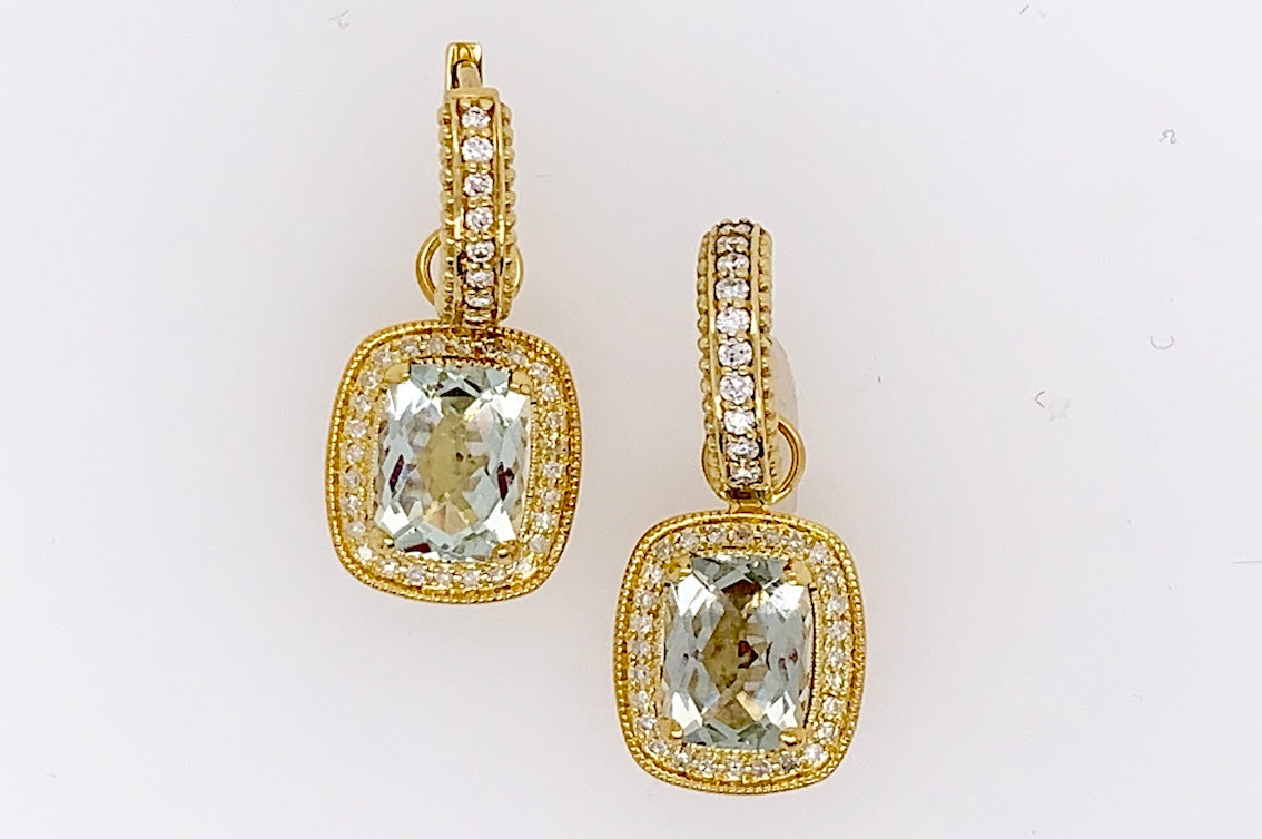 Golden-Green Amethyst Charms