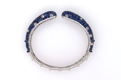 Classic Sapphire and Diamond Cuff