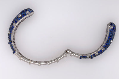 Classic Sapphire and Diamond Cuff