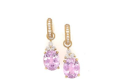 Kunzite and Diamond Charms