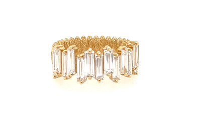 Stacked Baguette Diamond Ring