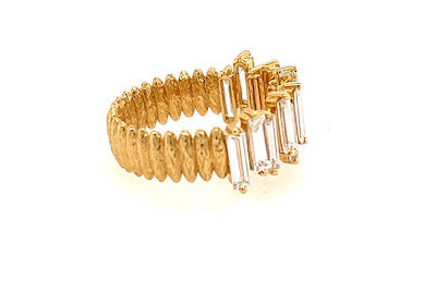 Stacked Baguette Diamond Ring