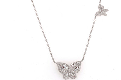 Double Butterfly Necklace