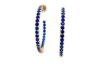 Sapphire Hoops