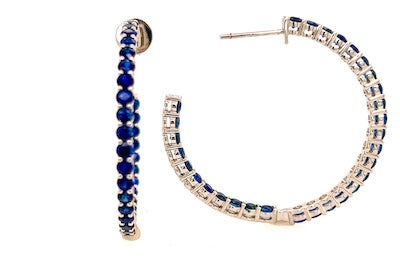 Sapphire Hoops