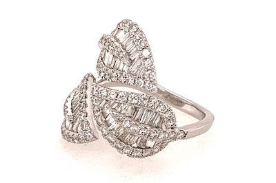 Three Leaves Diamond Ring