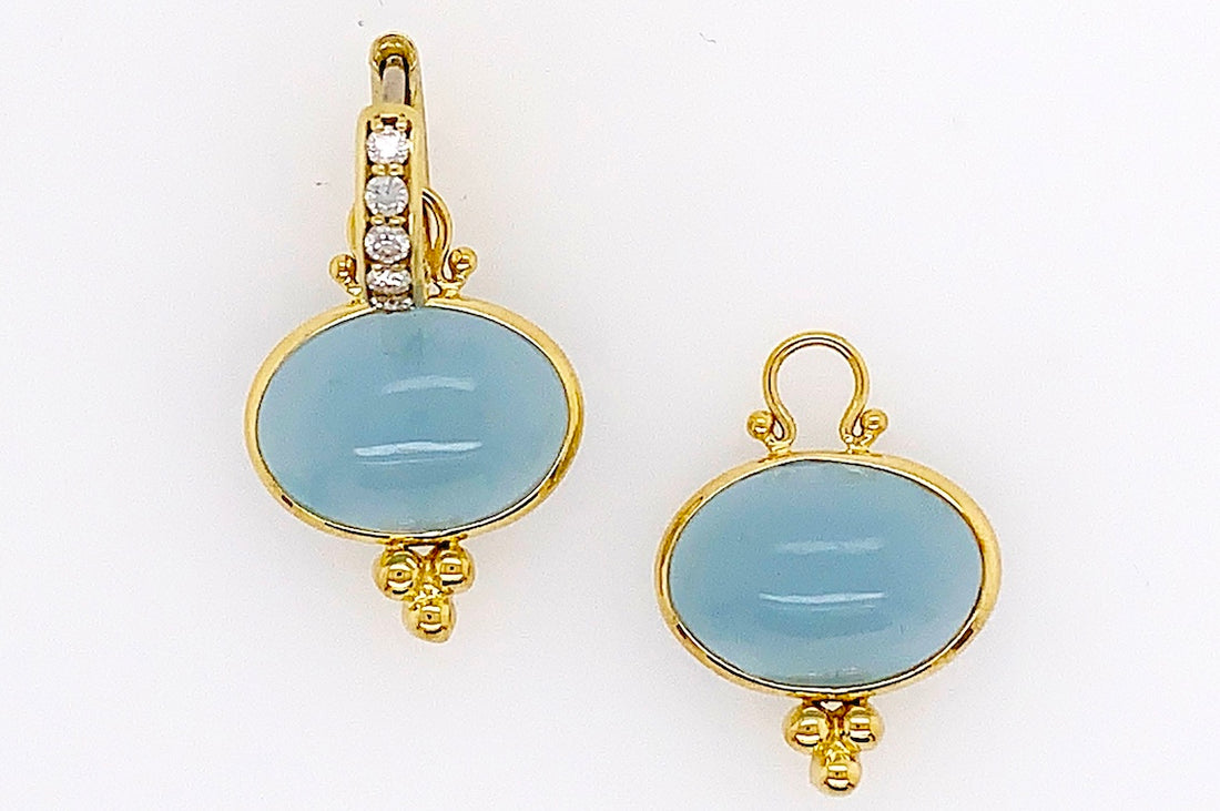 Aquamarine Charm Earrings