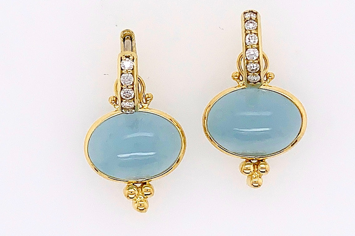 Aquamarine Charm Earrings