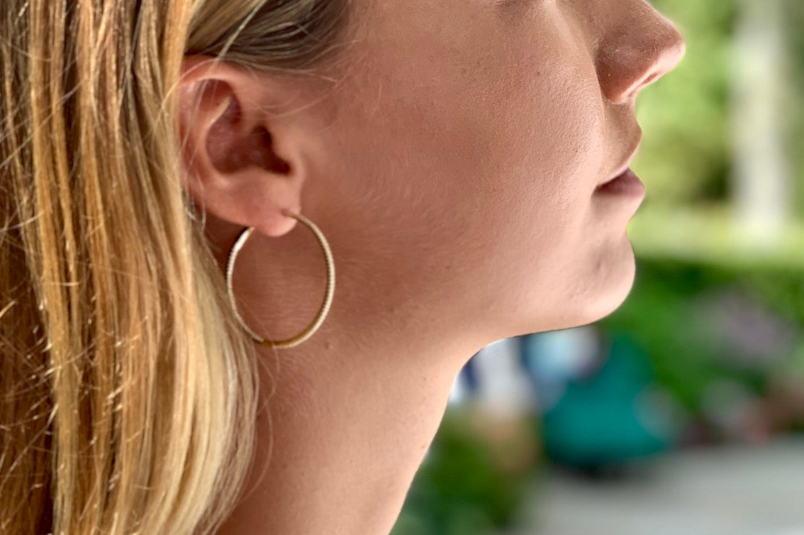 Micro Pave Hoops