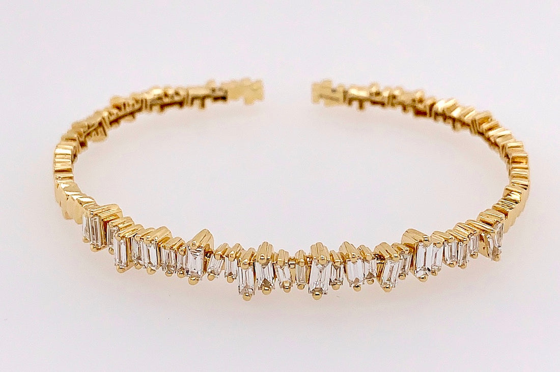 Scattered Baguette Diamond Bracelet