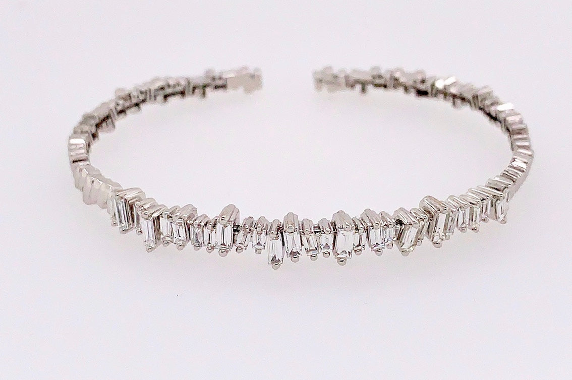 Scattered Baguette Diamond Bracelet