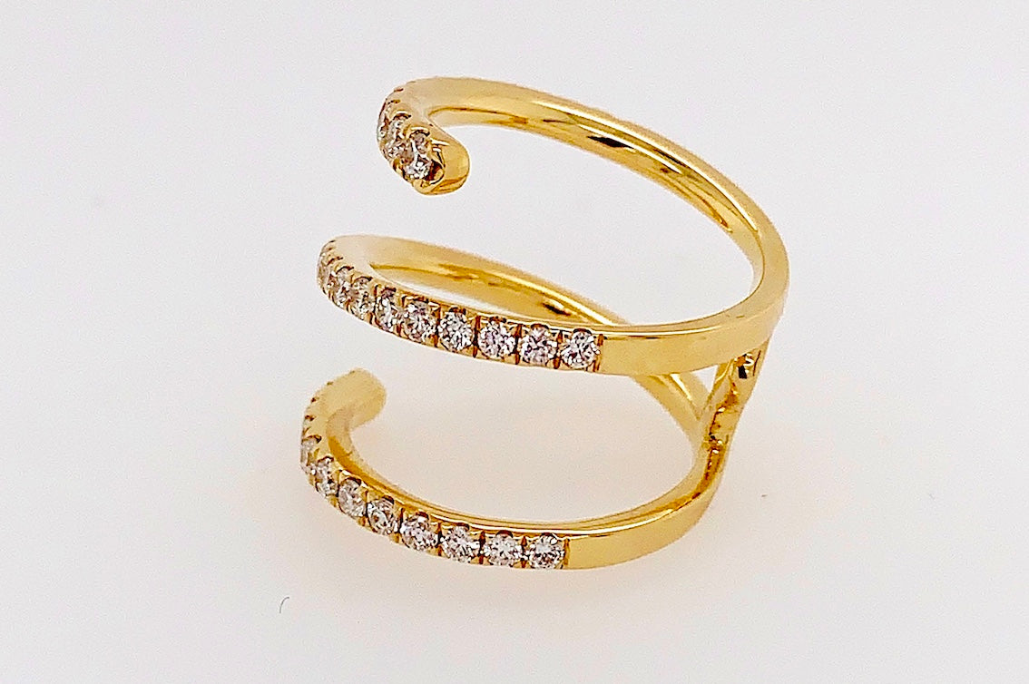 Spiral Diamond Ring