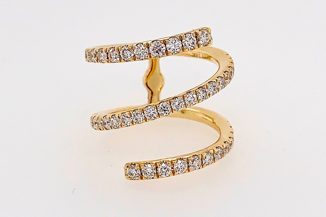 Spiral Diamond Ring