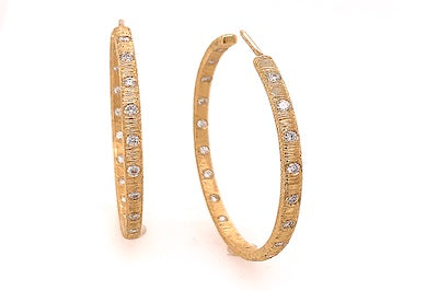 Handmade Textured Hoops
