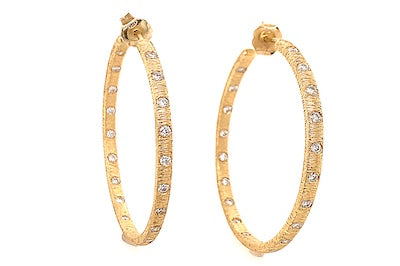 Handmade Textured Hoops