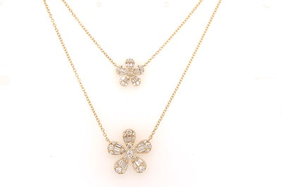 Medium Diamond Flower Necklace
