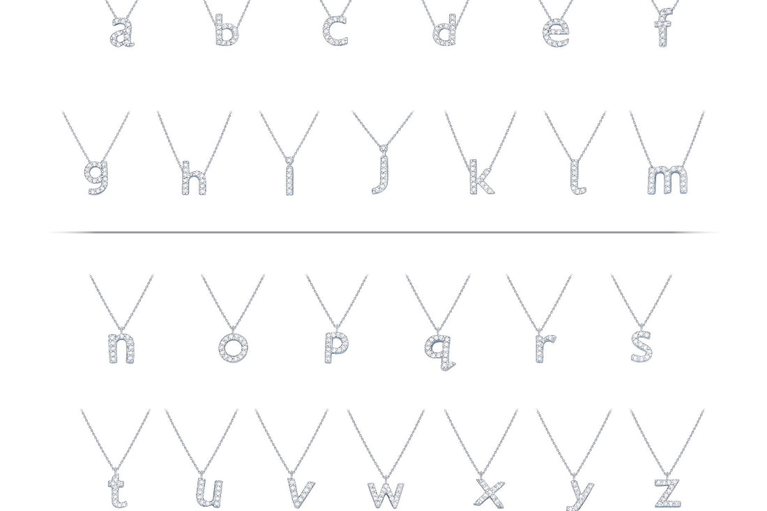 Lowercase Typewriter Initial Necklace