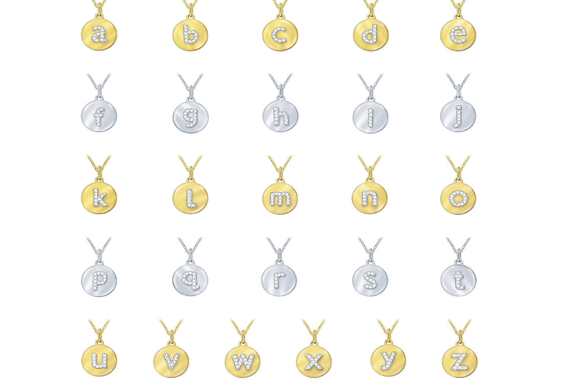Lowercase Initial Disc Necklace