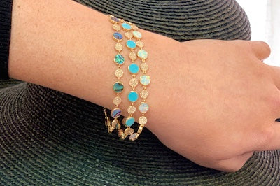 Opal and Diamond Bracelet