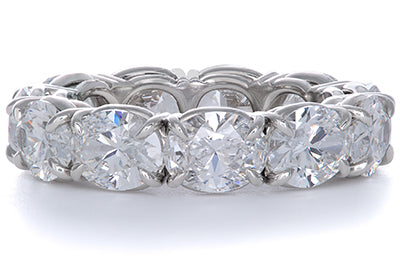 Oval Diamond and Platinum Eternity Band