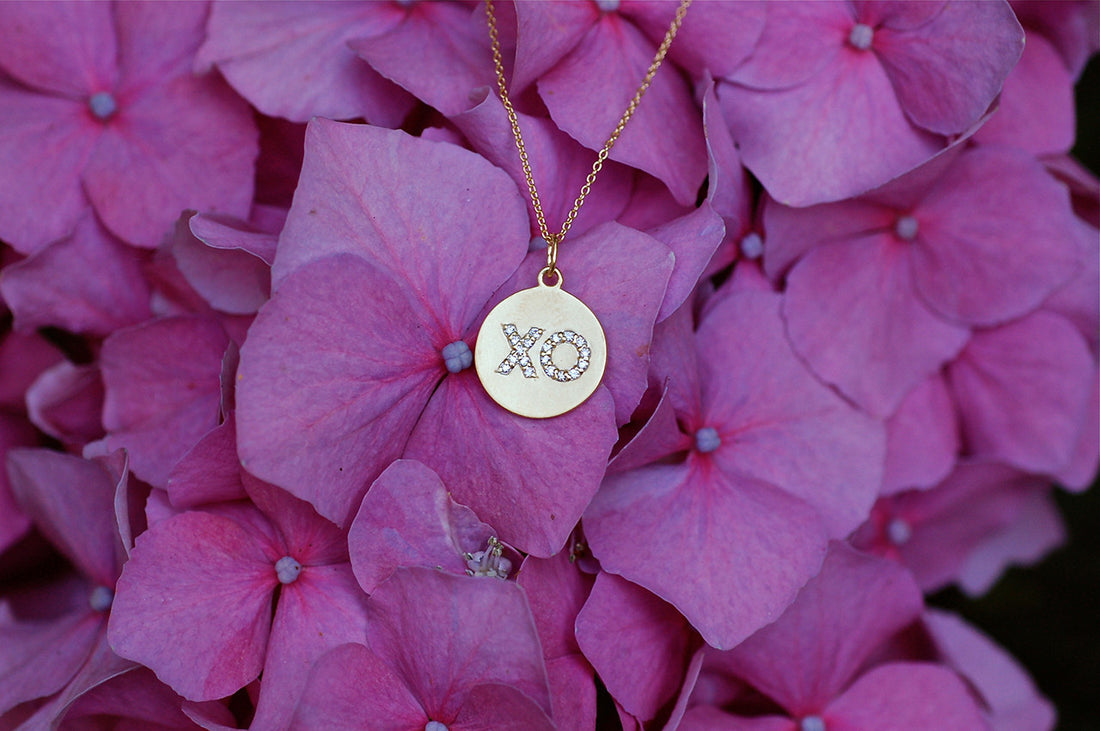 Hugs and Kisses Monogram Necklace