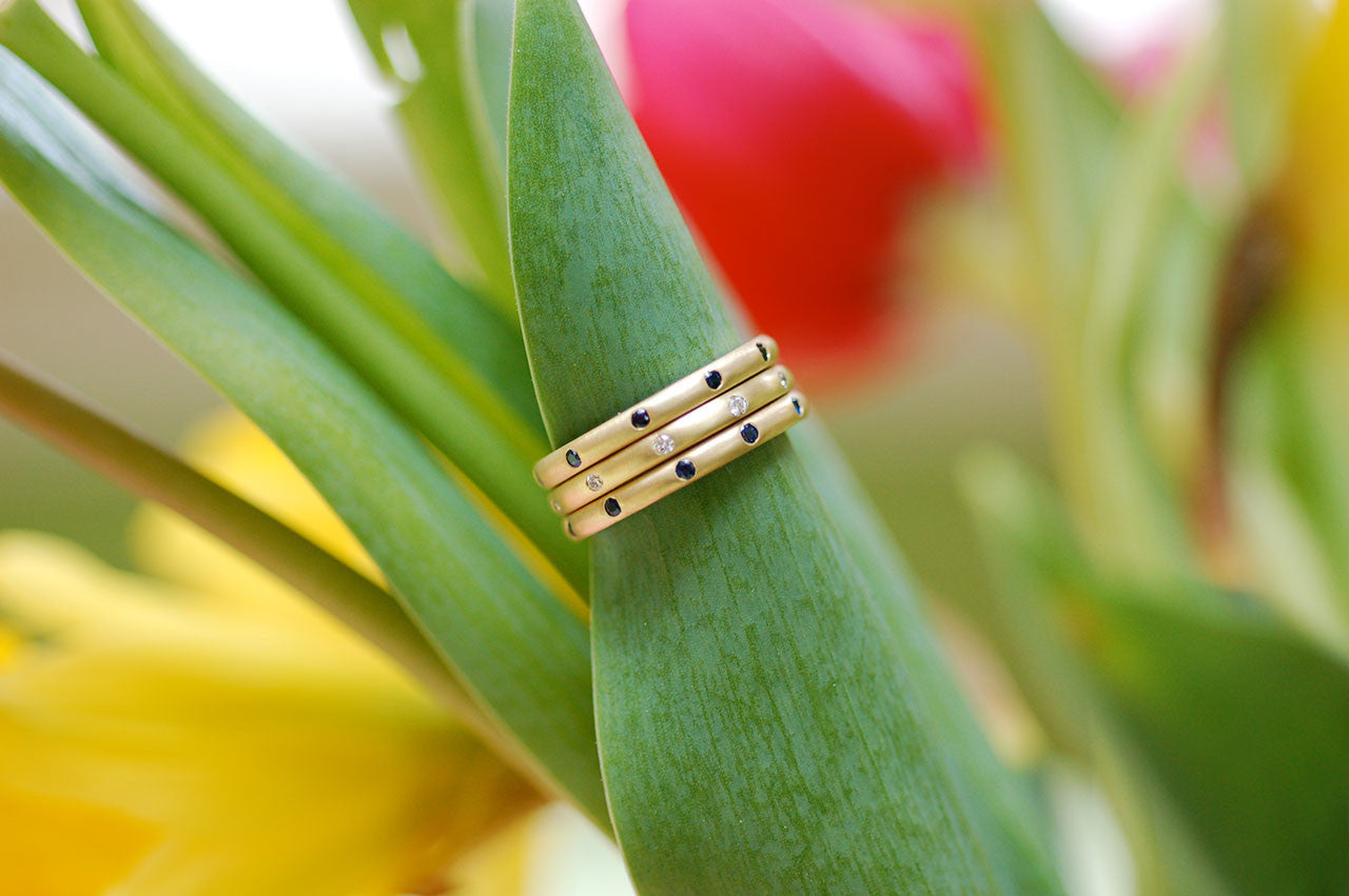 Sapphire and Diamond Galaxy Rings