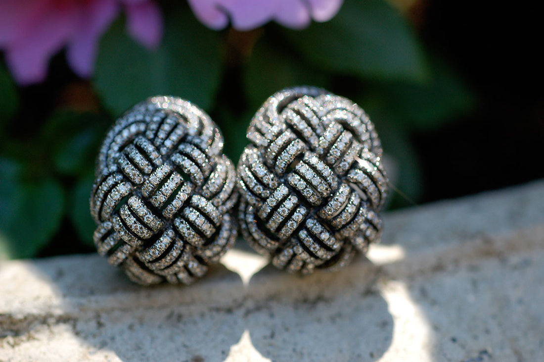 Woven Diamond Earrings