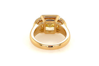 Fancy Yellow Pillow Ring