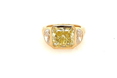 Fancy Yellow Pillow Ring