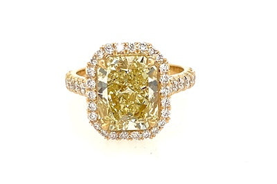 Fancy Yellow Engagement Ring