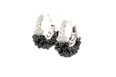 Black Diamond Briolette Earrings