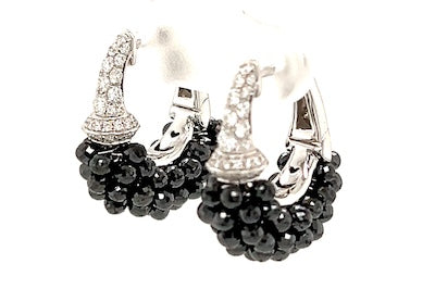 Black Diamond Briolette Earrings