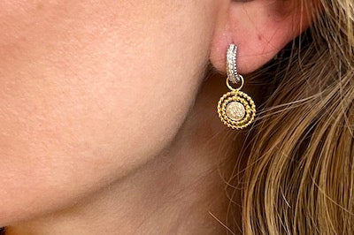 Textured Charm Earrings