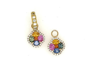 Rainbow Clover Charm Earrings