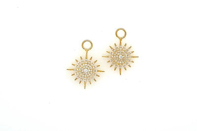 Small Starburst Charm Earrings