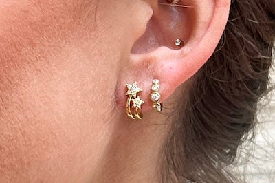 Double Star Earrings