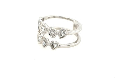 Double Diamond Stack Ring