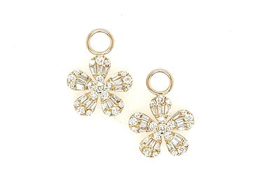 Dana Diamond Flower Charm Earrings