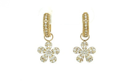 Dana Diamond Flower Charm Earrings