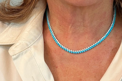 Turquoise Double Row Necklace