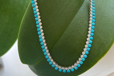 Turquoise Double Row Necklace